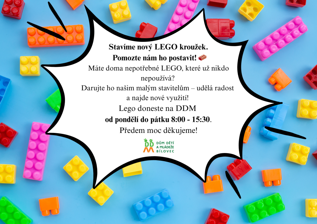 Máte doma nepotřebné lego?