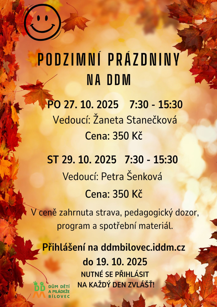 Podzimní prázdniny - pondělí