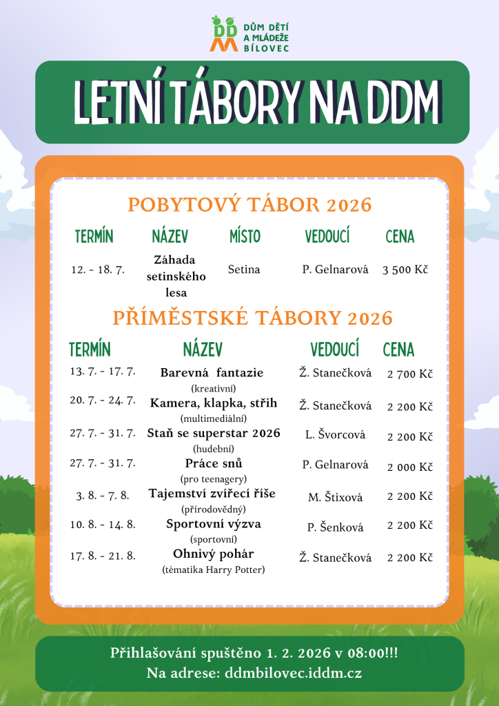 Letní tábory na DDM
