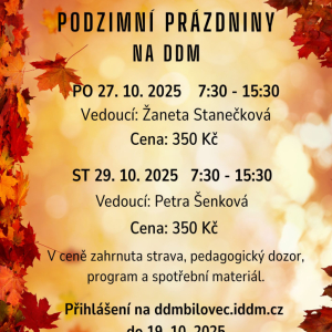 Podzimní prázdniny - pondělí