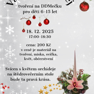 Vánoční orchidej- tvoření svícnu na stůl