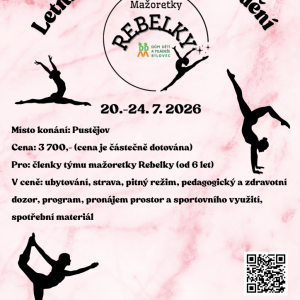 Letní táborové soustředění mažoretky Rebelky