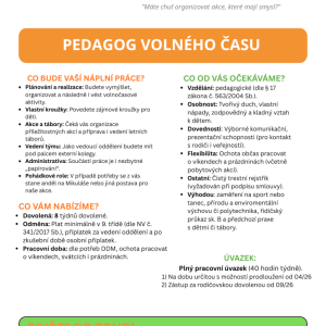 Hledáme posilu do našeho týmu